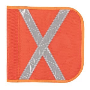 SAFETY FLAG ORANGE FLAG WITHREFLECTIVE X - 300MM X 290MM