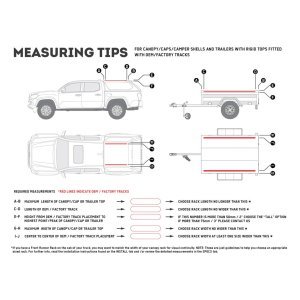 Truck Canopy or Trailer with OEM Track Slimline II Rack Kit / 1255mm(W) X 1156mm(L)