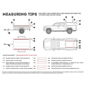 Truck Canopy or Trailer with OEM Track Slimline II Rack Kit / 1255mm(W) X 2772mm(L)