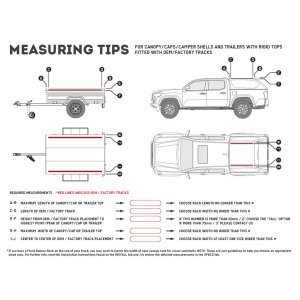 Truck Canopy or Trailer with OEM Track Slimline II Rack Kit / Tall / 1165mm(W) X 2570mm(L)