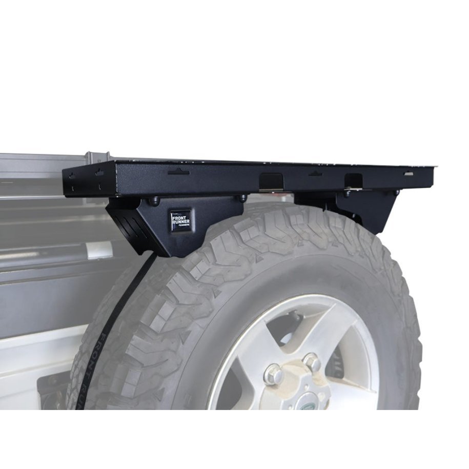 Spare wheel mounted shelf