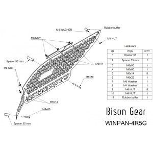 Left internal MOLLE panel Bison Gear