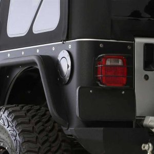 Gas cover aluminium black Smittybilt