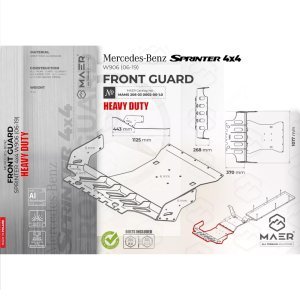 Aluminium Front Skid Plate Heavy Duty MAER