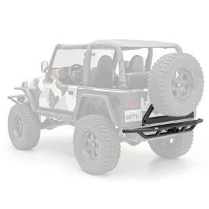 Rear tubular steel bumper with tyre carrier and receiver hitch Smittybilt SRC