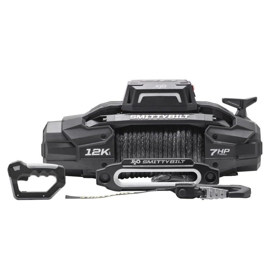 Winch with synthetic rope and wireless remote 12000 lbs Smittybilt X20 GEN3