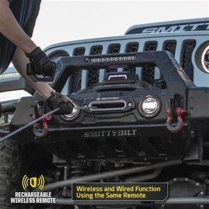 Winch with synthetic rope and wireless remote 12000 lbs Smittybilt X20 GEN3