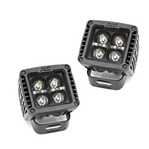 LED lights 2" square amber DRL Rough Country Black Series
