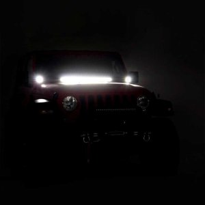 LED lights 2" square amber DRL Rough Country Black Series
