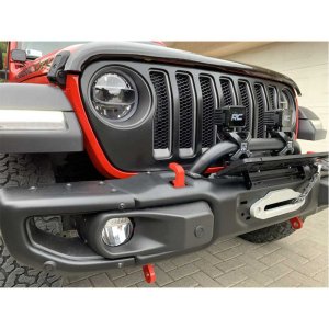 Front aluminium bumper with bull bar and winch plate OFD