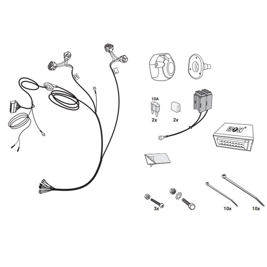 Hitch receiver wiring harness 13 PIN HAK-SYSTEM