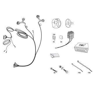 Hitch receiver wiring harness 13 PIN HAK-SYSTEM