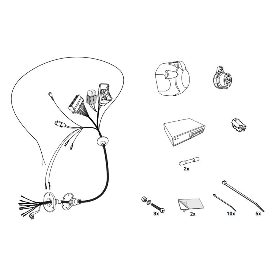 Hitch receiver wiring harness 7 PIN HAK-SYSTEM