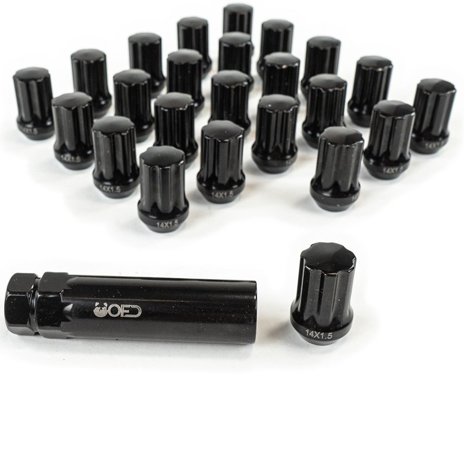 Short wheel lug nuts safety set M14x1,5 OFD
