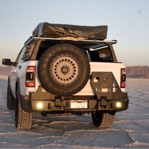 Rear bumper with Dual Swing Tyre Carrier Expedition One RangeMax