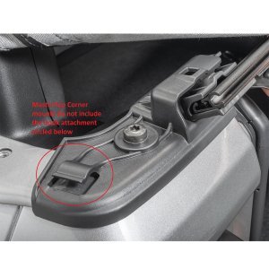 Corner tailgate bar retainers MasterTop