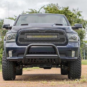 Mesh grille with 30" dual row LED light bar Black Series Rough Country