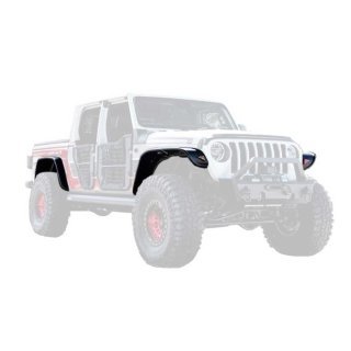 Front and rear fender flares standard coverage RealTruck Bushwacker Flat Style