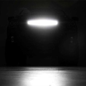 Mesh grille with 30" dual row LED light bar Black Series Rough Country