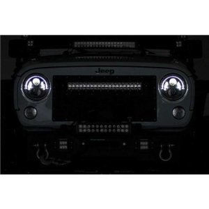 LED light bar 50" dual row curved white DRL spot/flood Rough Country Black Series