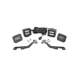 Lower windshield LED light kit Spot Beam Rough Country Black Series
