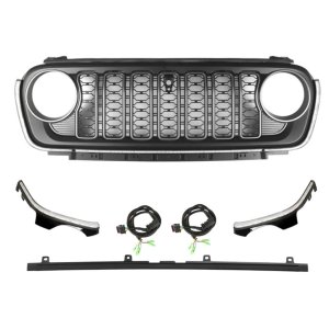 Grille with LED lights and camera hole OFD
