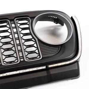 Grille with LED lights and camera hole OFD