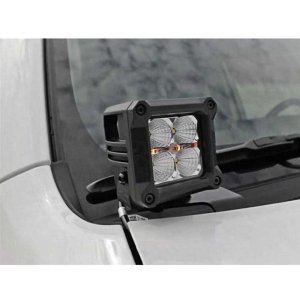 LED lights 2" square White DRL Rough Country Black Series