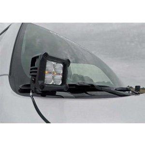 LED lights 2" square White DRL Rough Country Black Series