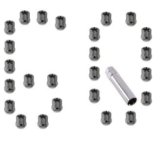 Open end lug nuts set chrome M14x1,5 Gorilla