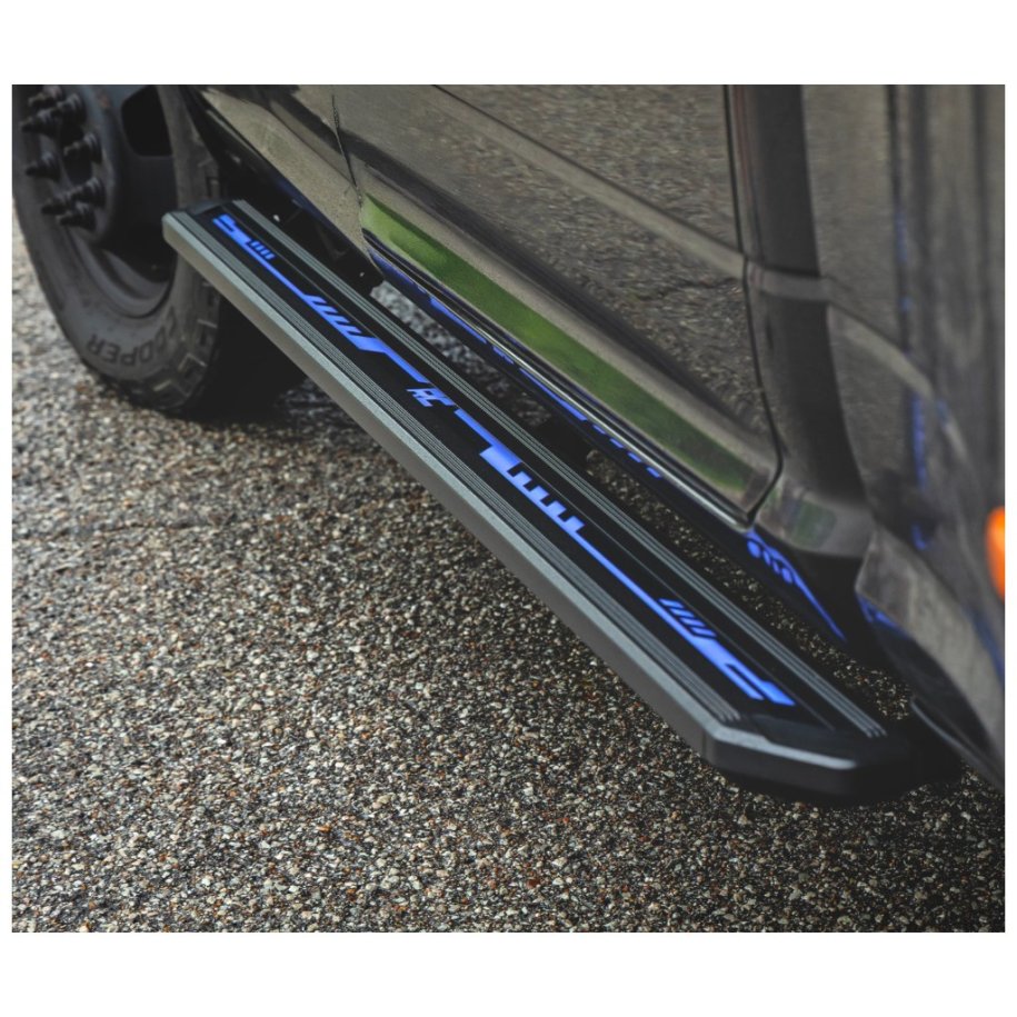 Running boards Rough Country Multi-Color LED Crew cab