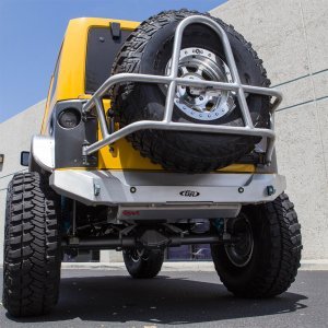 Rear aluminum bumper with tyre carrier GenRight