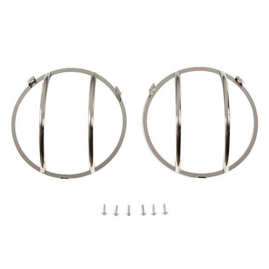 Front euro headlight guards steel Smittybilt