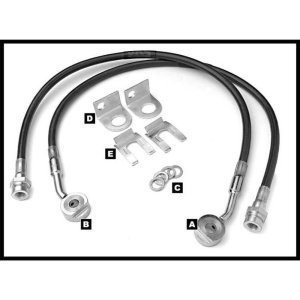 Front extended brake line kit 22" JKS