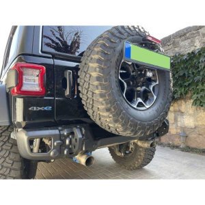 Rear steel bumper