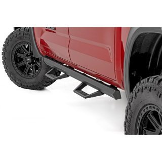 Side steps adjustable aluminum Rough Country SRL2 Crew Cab