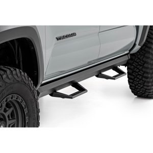 Side steps adjustable aluminum Rough Country SRL2 Double Cab