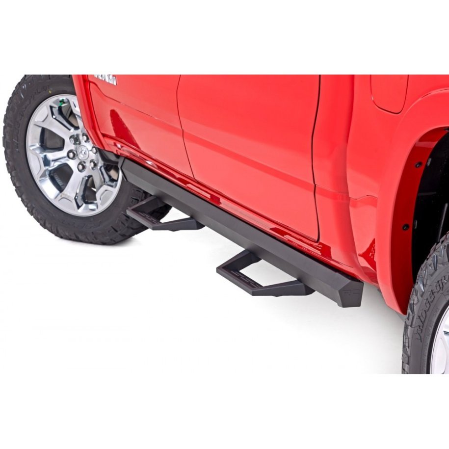 Side steps adjustable aluminum Rough Country SRL2 Crew Cab