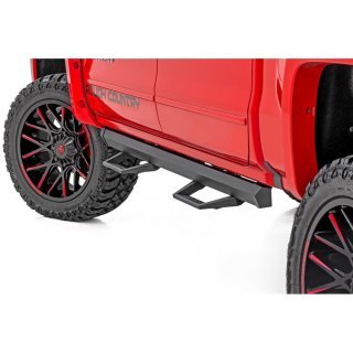 Side steps adjustable aluminum Rough Country SRL2 Crew Cab