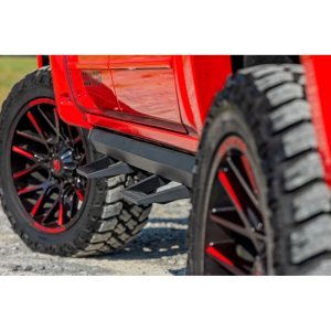 Side steps adjustable aluminum Rough Country SRL2 Crew Cab